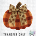 HT4621 • FALL PLAID PUMPKIN BOW FAUX YARN SEQUINS-Country Gone Crazy-Country Gone Crazy