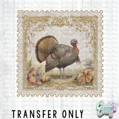 HT4624 • TURKEY THANKSGIVING POSTAGE STAMP-Country Gone Crazy-Country Gone Crazy