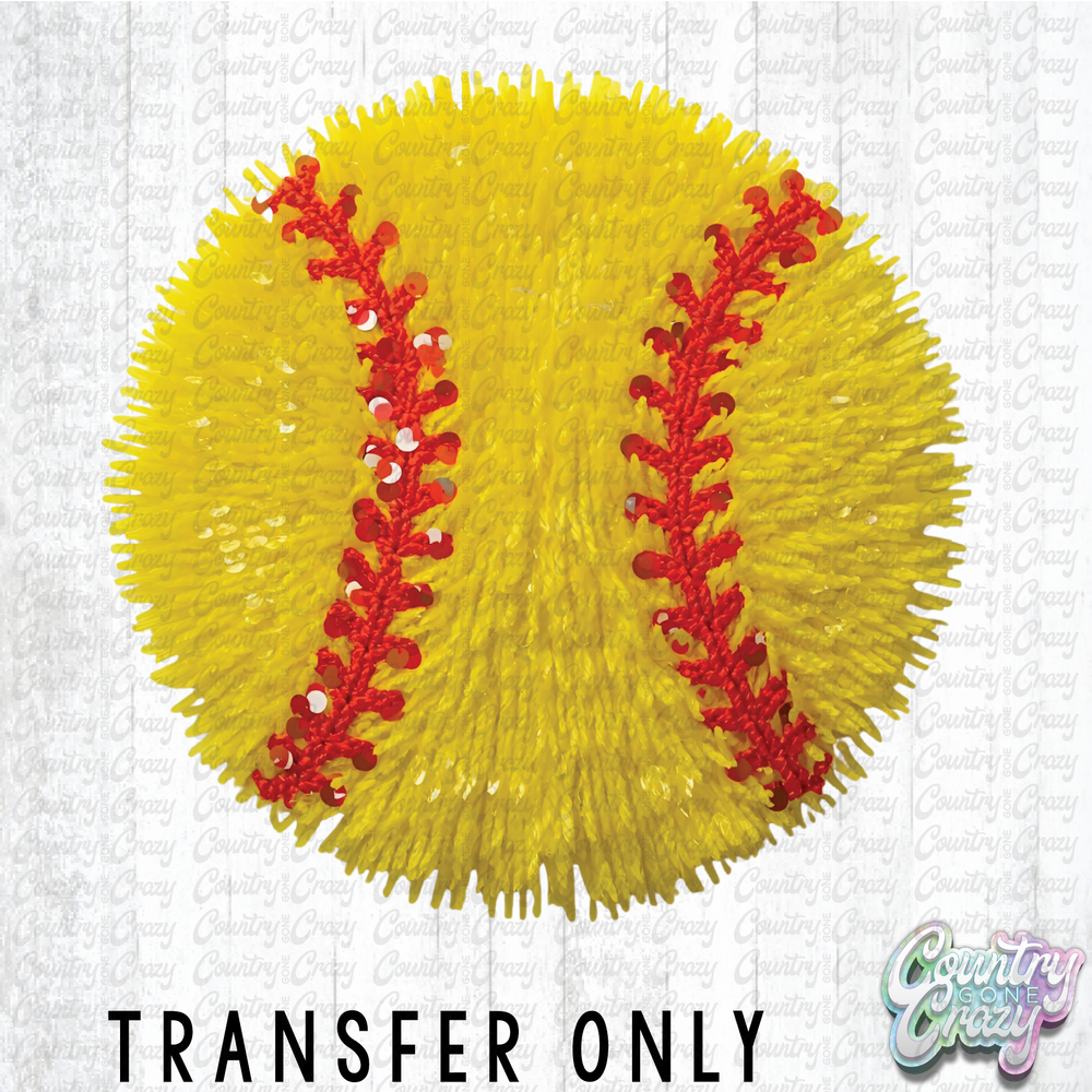 HT4645 • SOFTBALL FAUX YARN-Country Gone Crazy-Country Gone Crazy