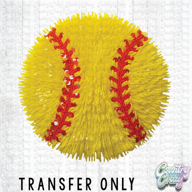 HT4645 • SOFTBALL FAUX YARN-Country Gone Crazy-Country Gone Crazy