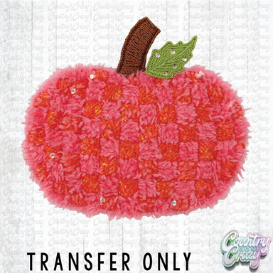 HT4648 • PINK ORANGE PUMPKIN FAUX YARN-Country Gone Crazy-Country Gone Crazy