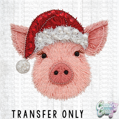 HT4658 • CHRISTMAS PIG FAUX YARN-Country Gone Crazy-Country Gone Crazy