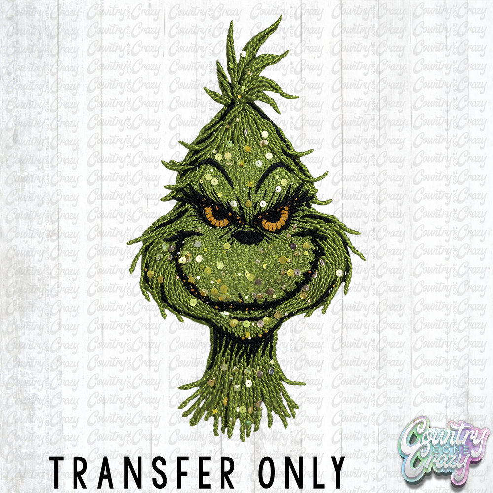 HT4659 • CHRISTMAS YARN GRINCH-Country Gone Crazy-Country Gone Crazy