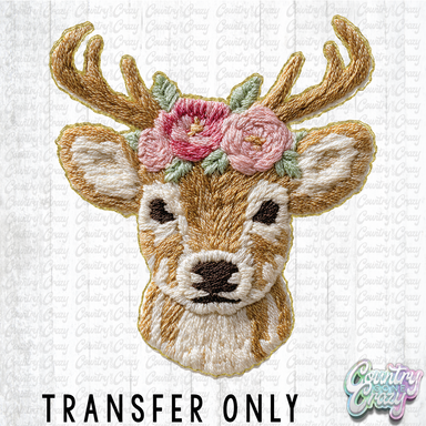 HT4662 • French Knot Deer-Country Gone Crazy-Country Gone Crazy