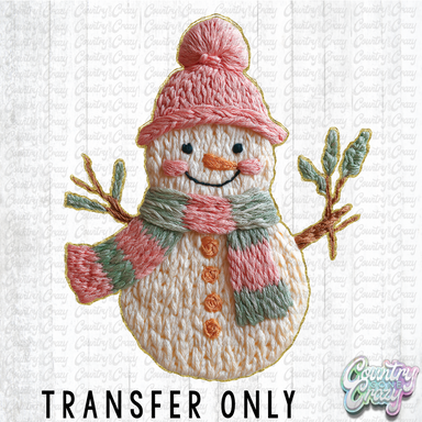 HT4665 • French Knot SNOWMAN-Country Gone Crazy-Country Gone Crazy