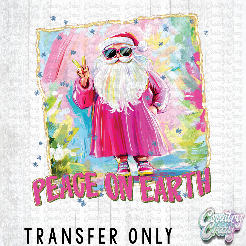 HT4675 • PEACE ON EARTH SANTA-Country Gone Crazy-Country Gone Crazy