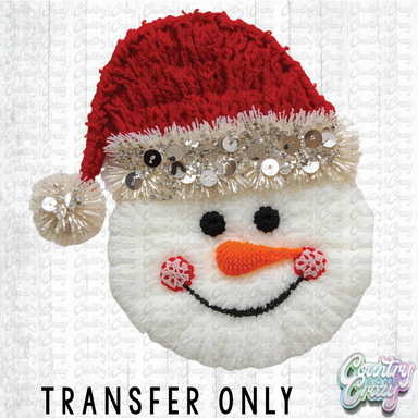 HT4680 • SNOWMAN FAUX YARN FACE-Country Gone Crazy-Country Gone Crazy