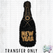 HT4682 • CHAMPAGNE BOTTLE NEW YEARS BLACK FAUX YARN-Country Gone Crazy-Country Gone Crazy