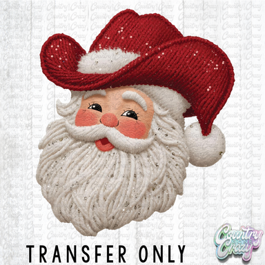 HT4701 • SANTA WITH COWBOY HAT-Country Gone Crazy-Country Gone Crazy