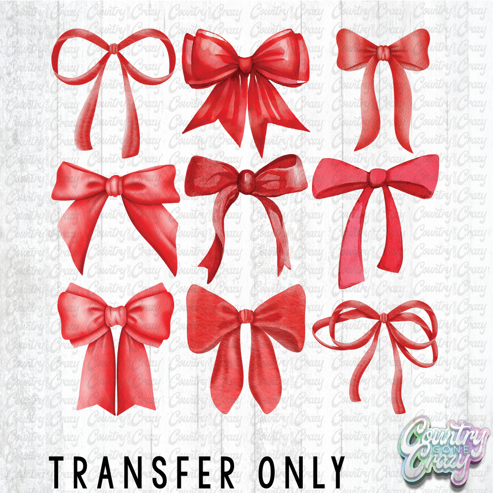 HT4719 • RED COQUETTE BOWS-Country Gone Crazy-Country Gone Crazy