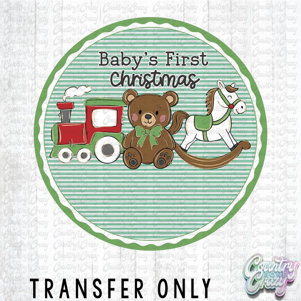HT4777 • BABY'S FIRST CHRISTMAS - GREEN-Country Gone Crazy-Country Gone Crazy