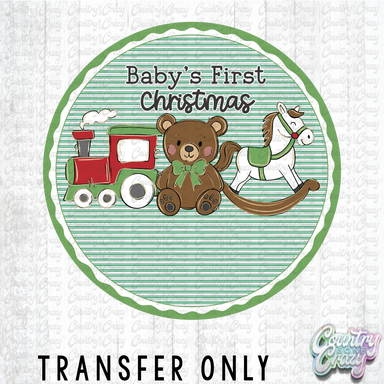 HT4777 • BABY'S FIRST CHRISTMAS - GREEN-Country Gone Crazy-Country Gone Crazy