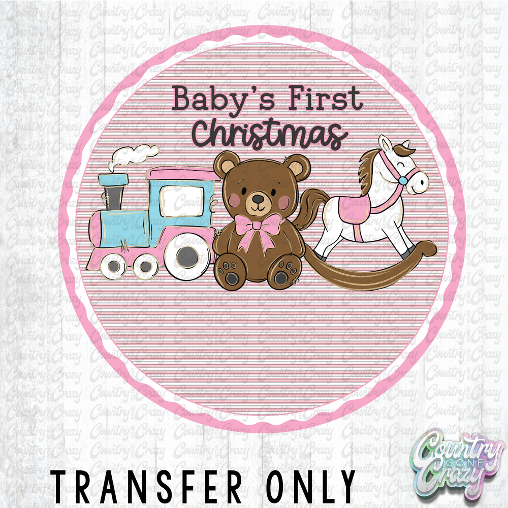 HT4778 • BABY'S FIRST CHRISTMAS - PINK-Country Gone Crazy-Country Gone Crazy