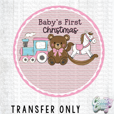 HT4778 • BABY'S FIRST CHRISTMAS - PINK-Country Gone Crazy-Country Gone Crazy