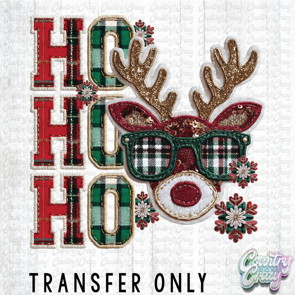 HT4790 • HO HO HO REINDEER-Country Gone Crazy-Country Gone Crazy