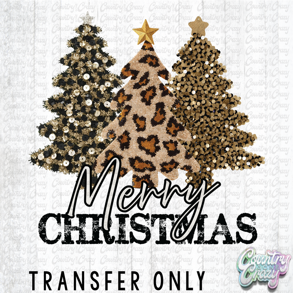 HT4797 • LEOPARD MERRY CHRISTMAS-Country Gone Crazy-Country Gone Crazy