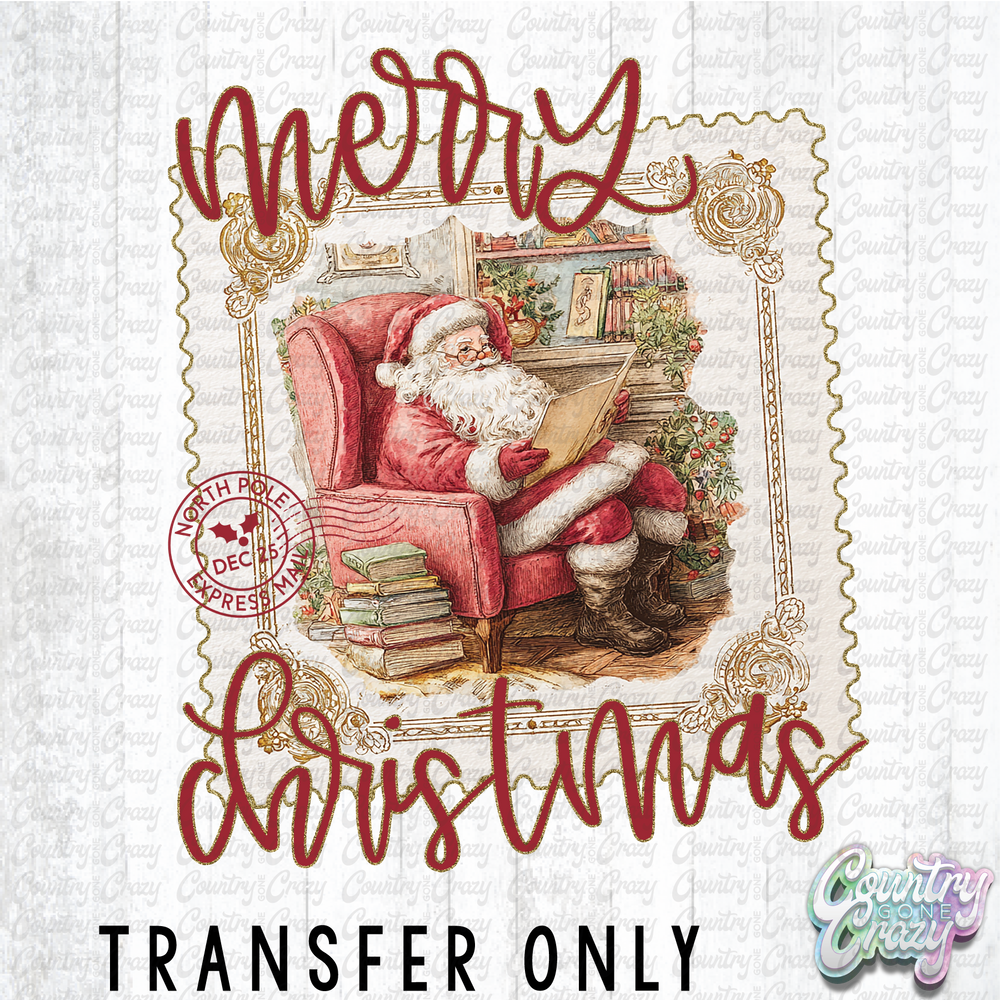 HT4800 • MERRY CHRISTMAS SANTA STAMP-Country Gone Crazy-Country Gone Crazy