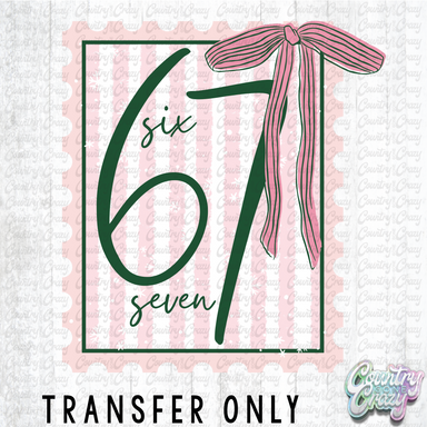 HT4805 • SIX SEVEN GREEN AND PINK STAMP-Country Gone Crazy-Country Gone Crazy