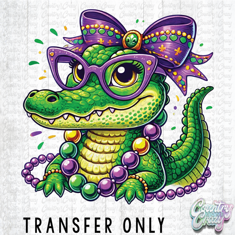 HT4893 • GIRL GATOR WITH GLASSES-Country Gone Crazy-Country Gone Crazy