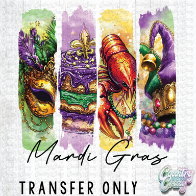 HT4894 • MARDI GRAS - BLACK LETTERS-Country Gone Crazy-Country Gone Crazy