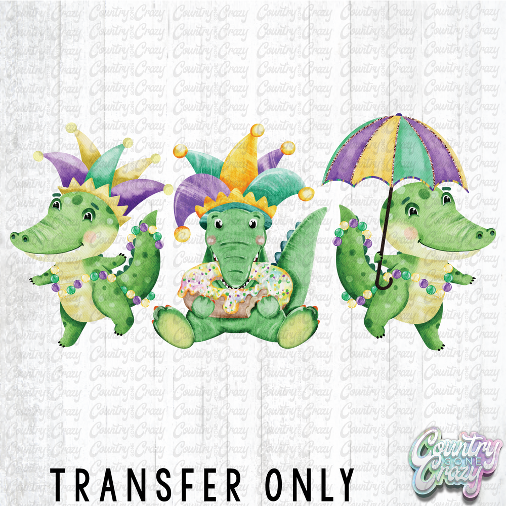 HT4906 • THREE MARDI GRASS GATORS-Country Gone Crazy-Country Gone Crazy