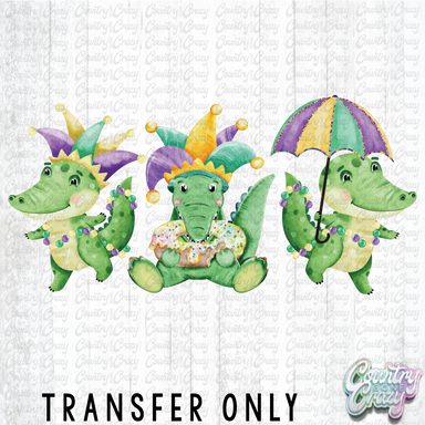 HT4906 • THREE MARDI GRASS GATORS-Country Gone Crazy-Country Gone Crazy