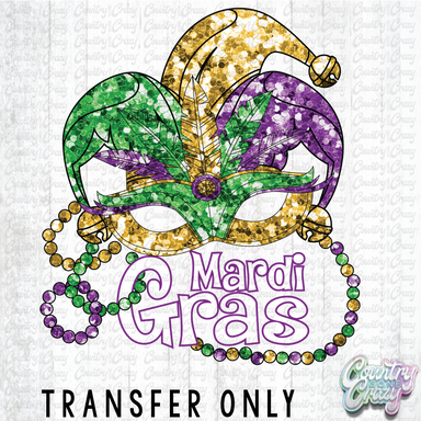 HT4910 • MARDI GRAS MASK-Country Gone Crazy-Country Gone Crazy