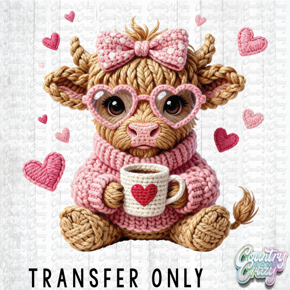 HT4968 • FAUX YARN HIGHLAND COW-Country Gone Crazy-Country Gone Crazy