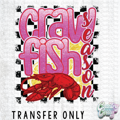 HT5001 • CRAWFISH SEASON PINK GLITTER-Country Gone Crazy-Country Gone Crazy
