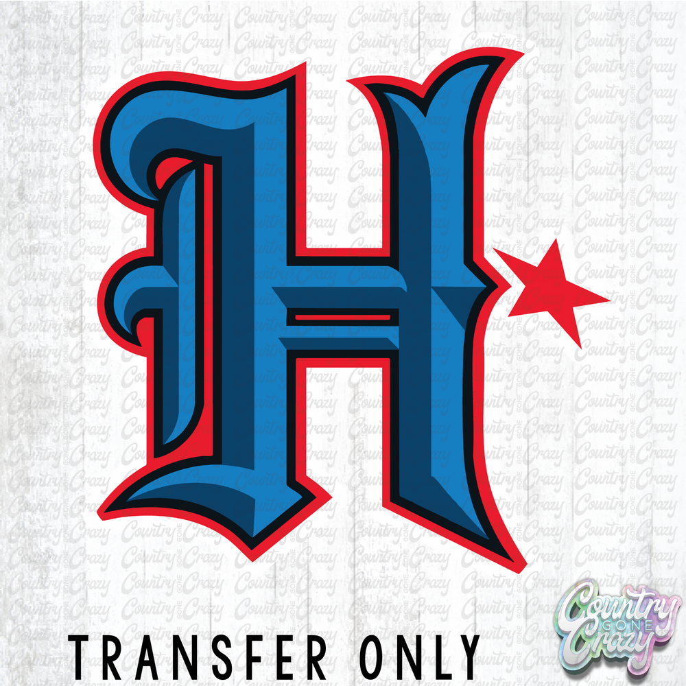 HT5031 • H-TOWN LOGO WITH WHITE OUTLINE-Country Gone Crazy-Country Gone Crazy