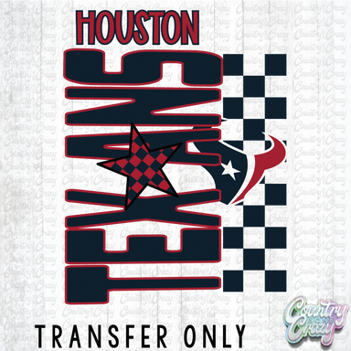 HT5044 • CHECKERED HOUSTON TEXANS-Country Gone Crazy-Country Gone Crazy