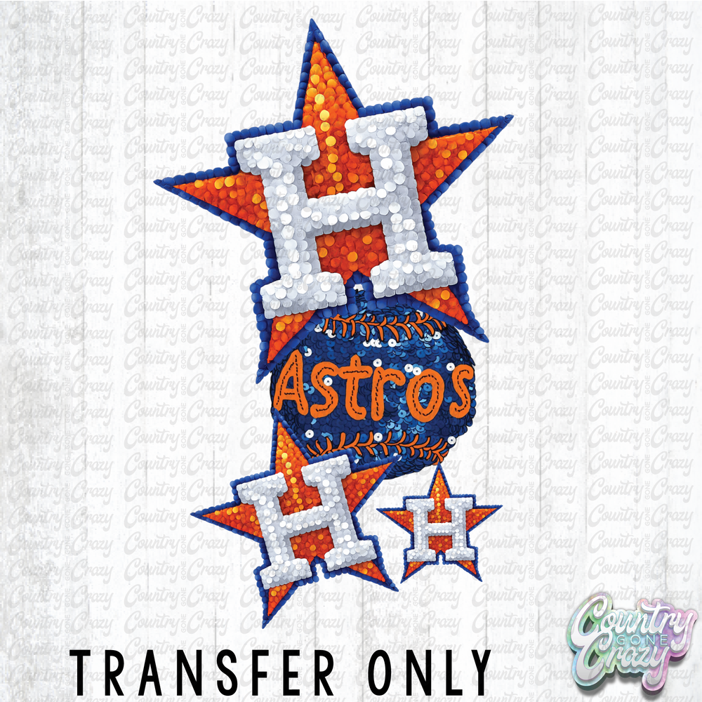 HT5054 • SEQUIN GLITTER ASTROS-Country Gone Crazy-Country Gone Crazy