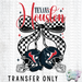 HT5055 • CHECKERED TEXANS BOW WITH HELMETS-Country Gone Crazy-Country Gone Crazy