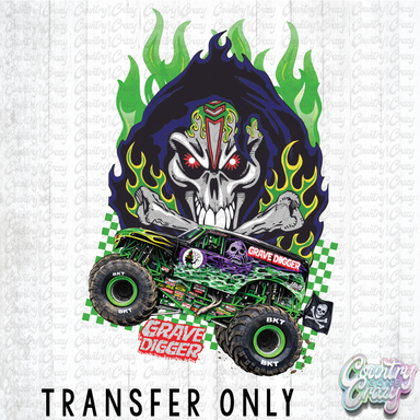 HT5101 • GRAVE DIGGER FLAMES-Country Gone Crazy-Country Gone Crazy