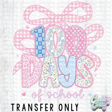 HT5116 • 100 DAYS OF SCHOOL - PASTEL PLAID BOW-Country Gone Crazy-Country Gone Crazy