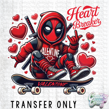 HT5119 • HEART BREAKER - DEADPOOL-Country Gone Crazy-Country Gone Crazy