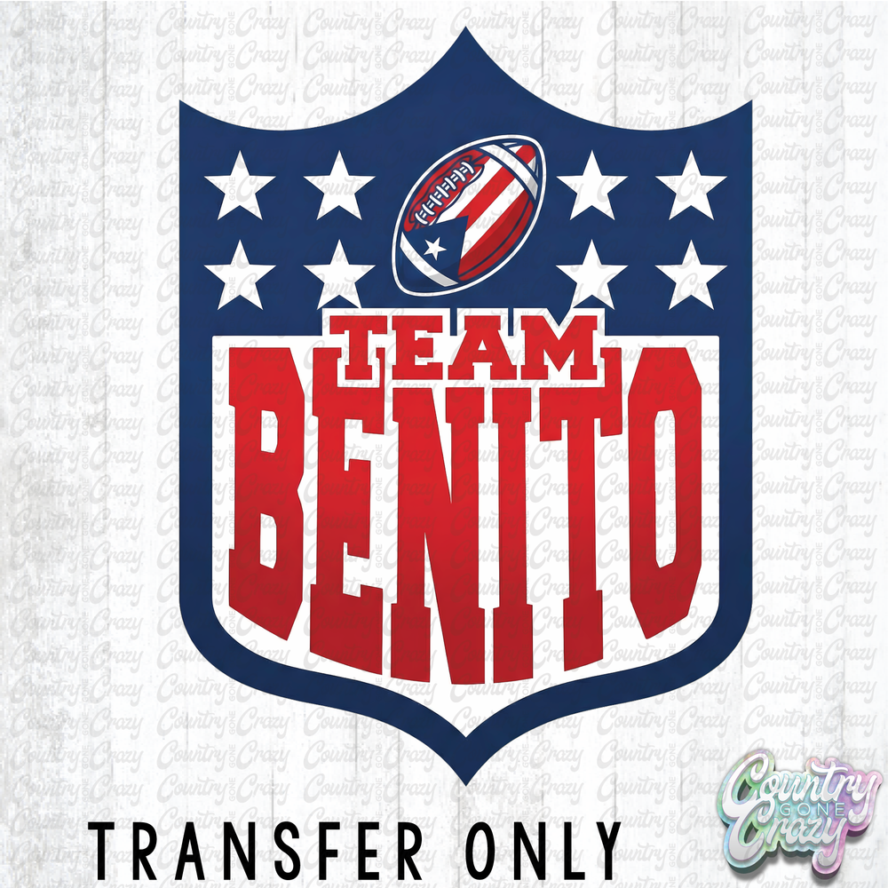 HT5128 • TEAM BENITO EMBLEM-Country Gone Crazy-Country Gone Crazy