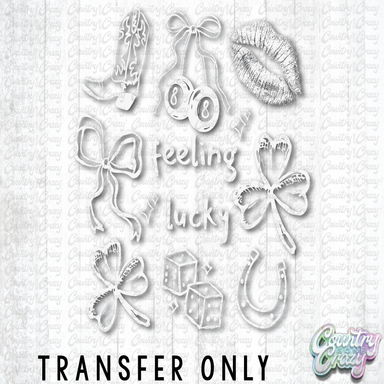 HT5149 • FEELING LUCKY WITH WHITE WORDS-Country Gone Crazy-Country Gone Crazy