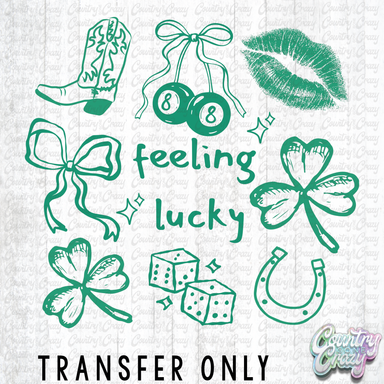 HT5150 • FEELING LUCKY WITH GREEN WORDS-Country Gone Crazy-Country Gone Crazy