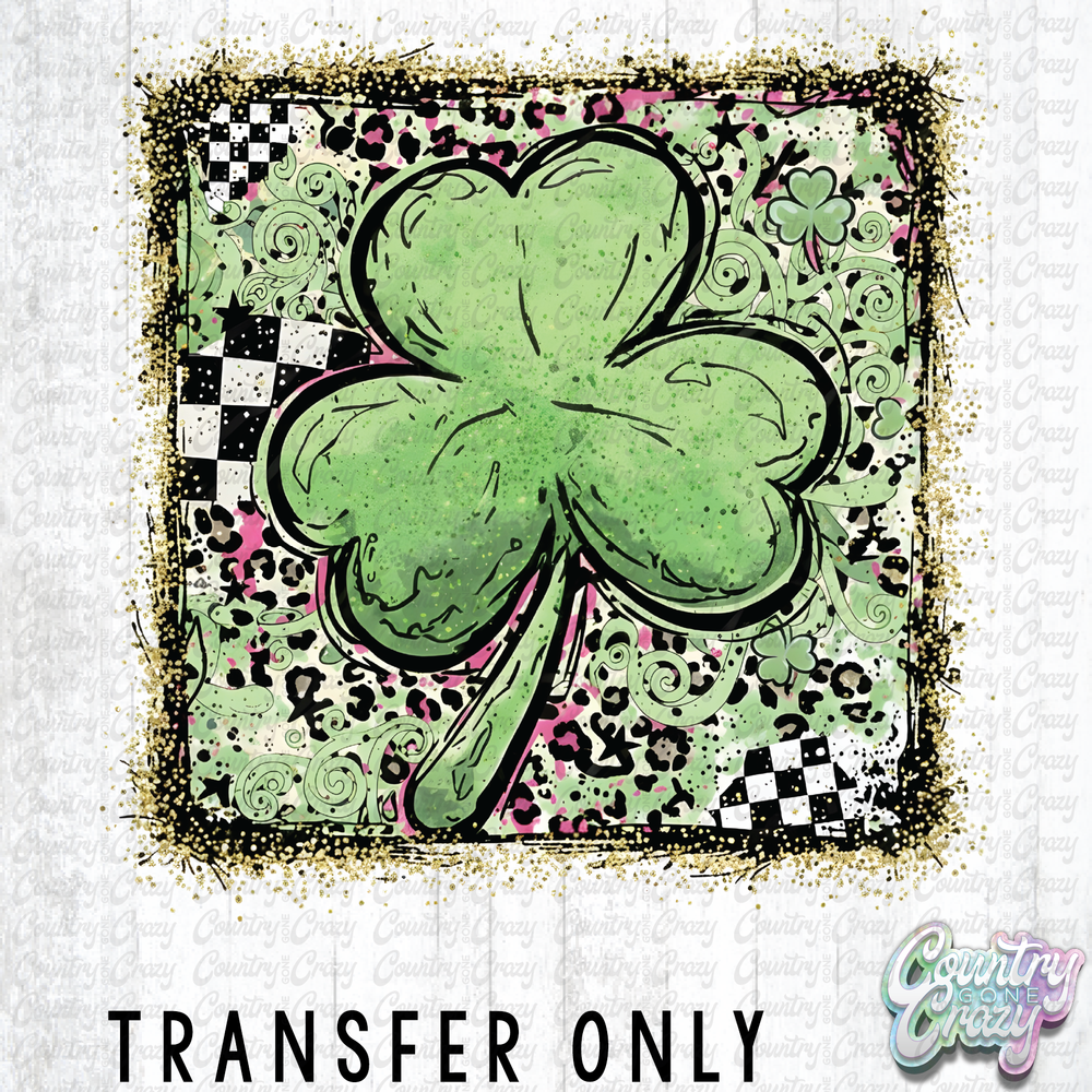 HT5151 • PINK CHEETAH CLOVER-Country Gone Crazy-Country Gone Crazy