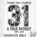 HT4567 • Thank You, Charlie (black letters)-Country Gone Crazy-Country Gone Crazy