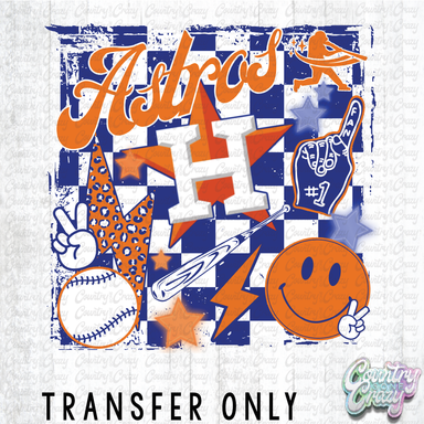 HT4538 • ASTROS CHECKERED-Country Gone Crazy-Country Gone Crazy