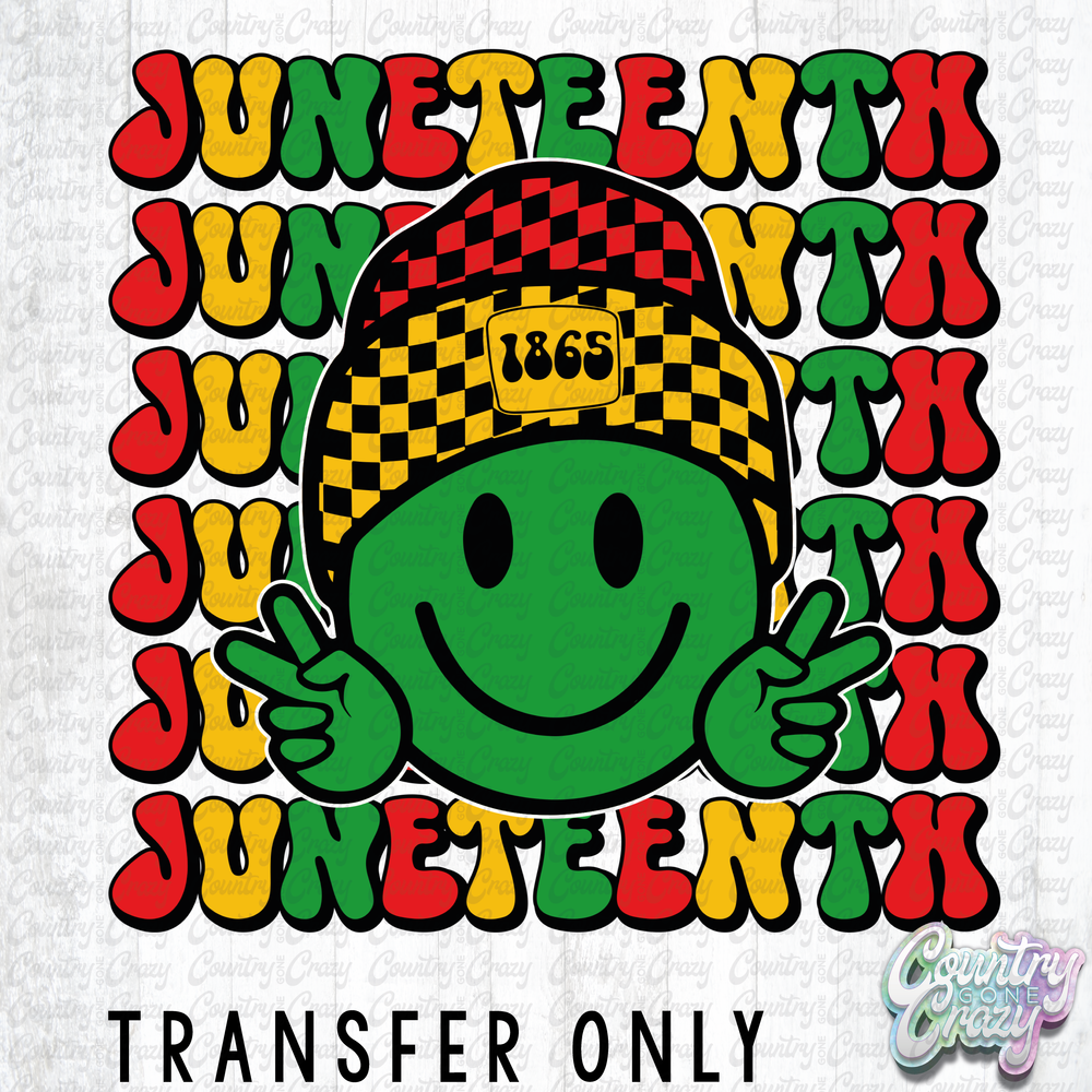 HT2410 • JUNETEENTH SMILEY-Country Gone Crazy-Country Gone Crazy
