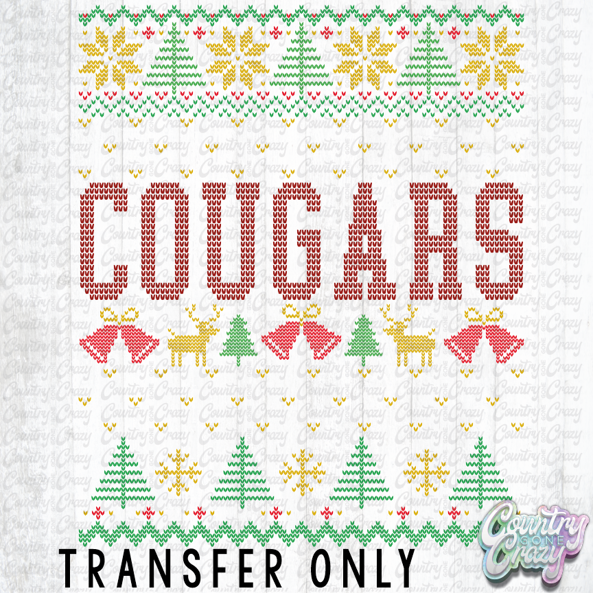 HT2977 • COUGARS UGLY SWEATER-Country Gone Crazy-Country Gone Crazy
