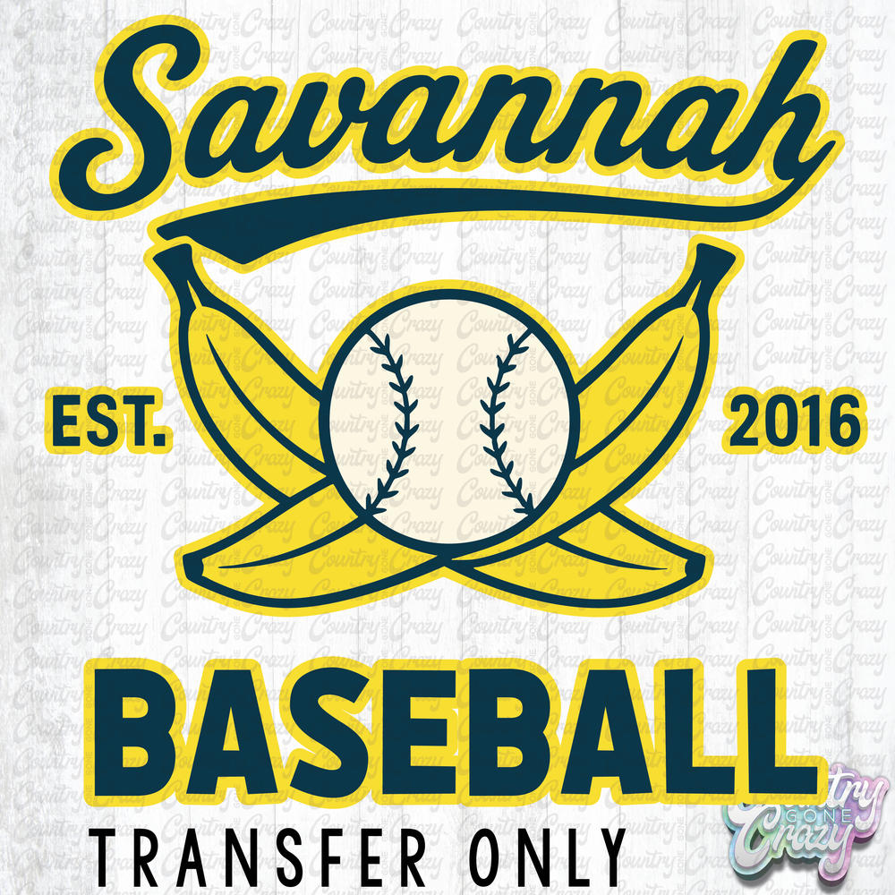 HT4579 • SAVANNAH BASEBALL-Country Gone Crazy-Country Gone Crazy