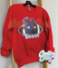 Texans Chenille Patch - Red Sweatshirt (PRE-ORDER)-Gildan-Country Gone Crazy