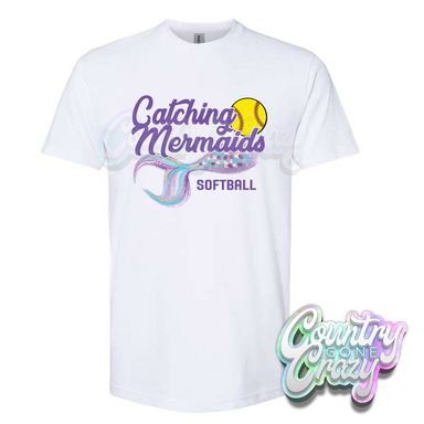 Catching Mermaids Softball T-Shirt-Country Gone Crazy-Country Gone Crazy
