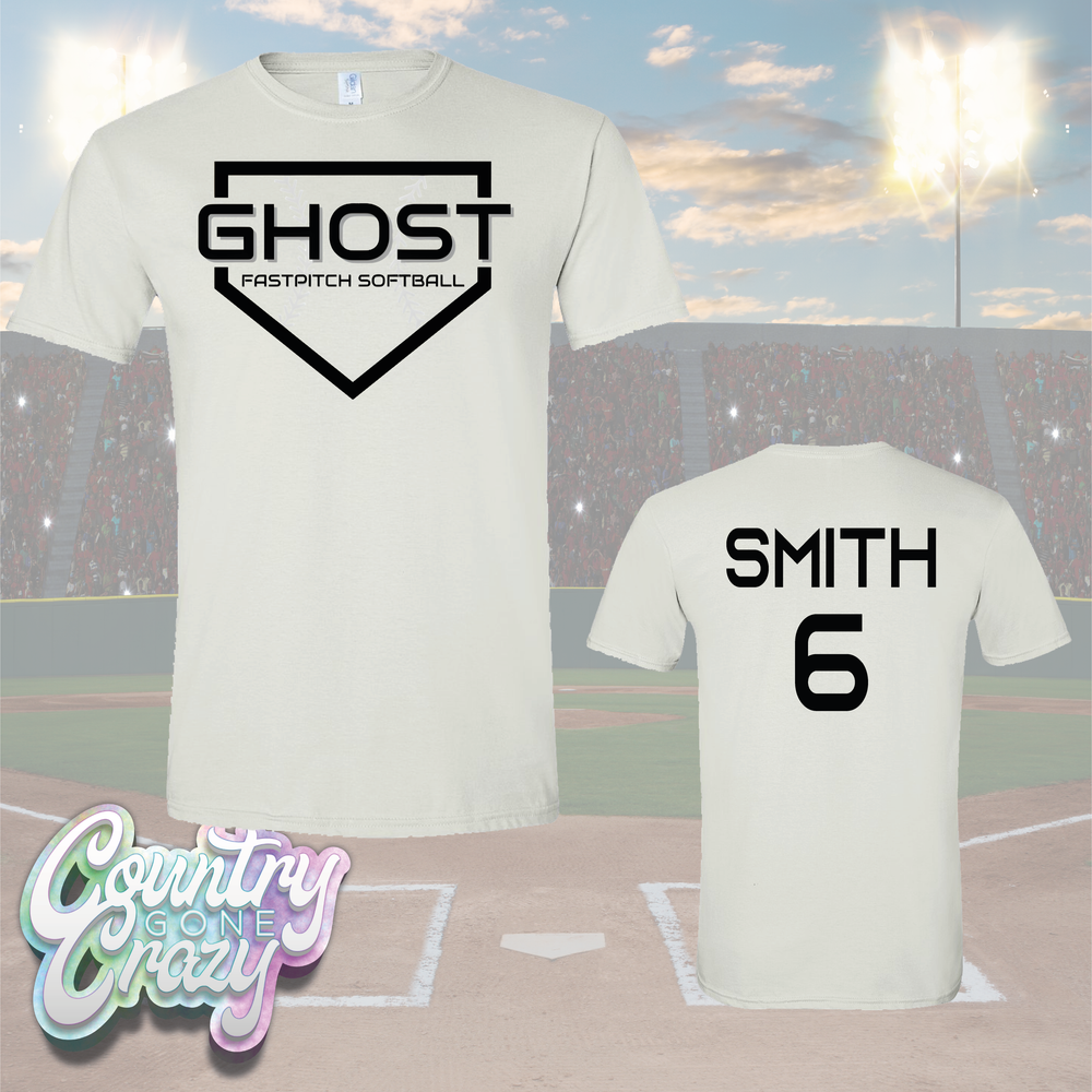 GHOST Fastpitch Softball - Comfort Colors T-Shirt-Comfort Colors-Country Gone Crazy