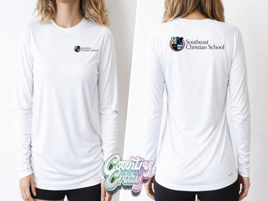 Southeast Christian School // Long Sleeve Dri-Fit // Front & Back-Sport-Tek-Country Gone Crazy