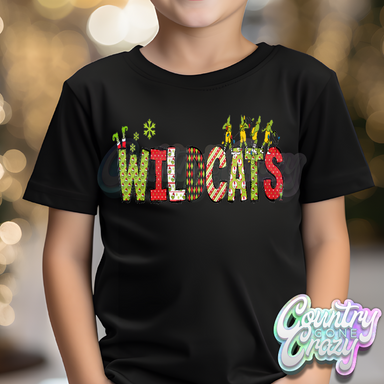 Wildcats - Red/Green Grinch - T-Shirt-Country Gone Crazy-Country Gone Crazy